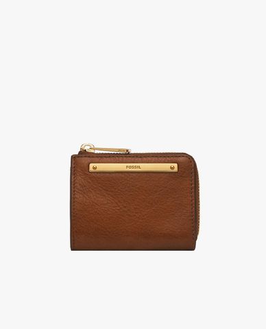 FOSSIL - Ví nữ dáng ngắn phối zip Liza 