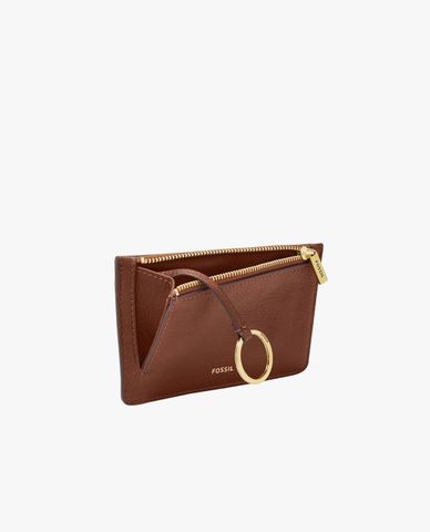  FOSSIL - Ví nữ dáng ngắn phối khoá kéo hiện đại Logan 