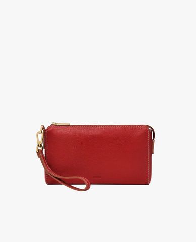  FOSSIL - Ví nữ dáng dài phối zip Logan 