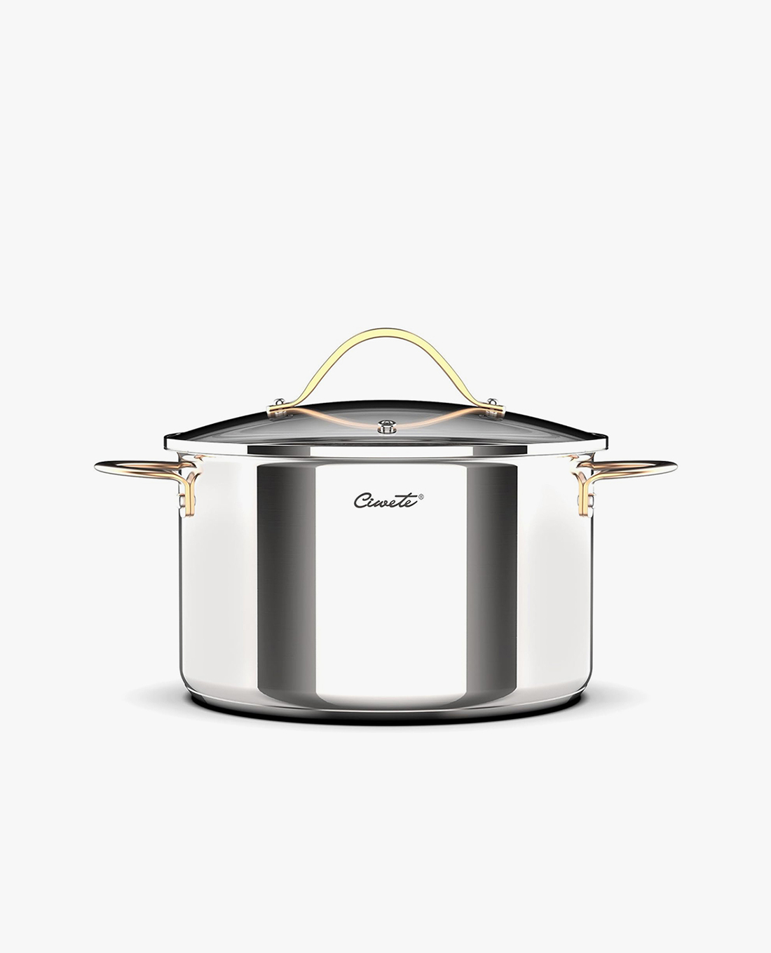 CIWETE - Nồi hầm inox 304 nắp kính 26cm