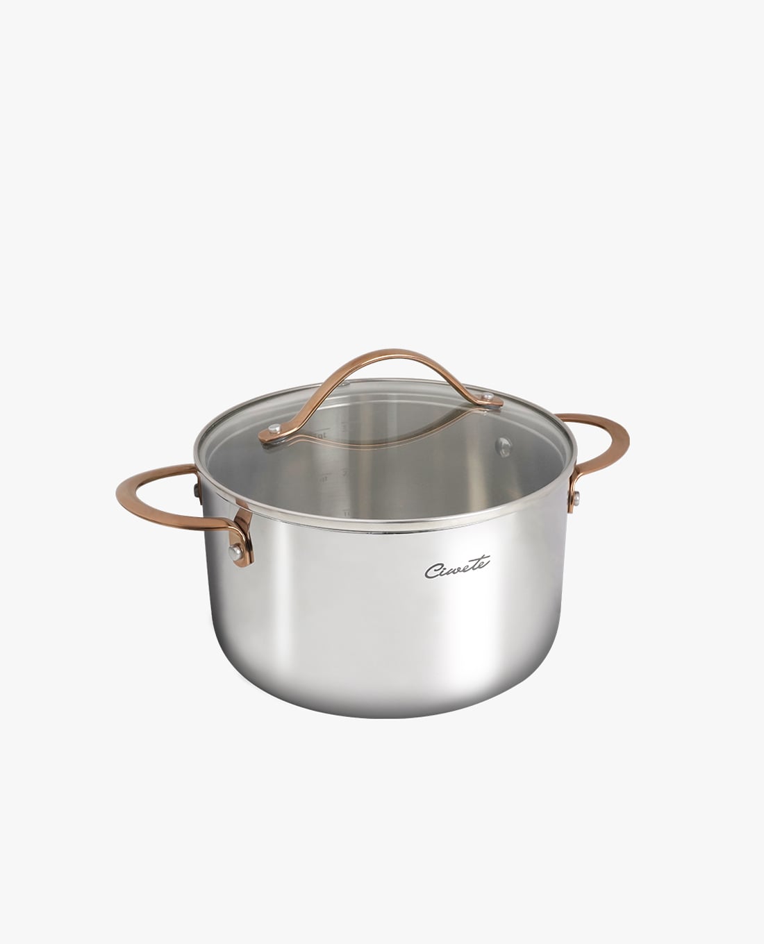 CIWETE - Nồi hầm inox 304 nắp kính 24cm