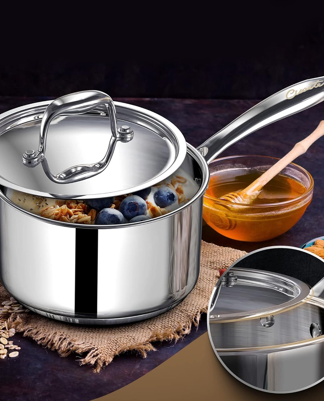 CIWETE - Quánh inox cao cấp 16cm