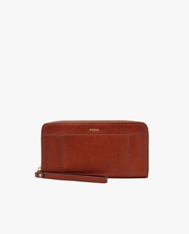  FOSSIL - Ví nữ dáng dài phối zip Jori 