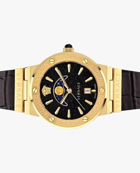 Cách check đồng hồ Versace chính hãng - Vỏ đồng hồ và núm