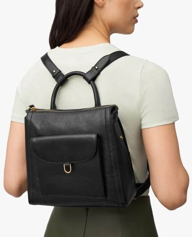  FOSSIL - Balo nữ phom chữ nhật phối khoá zip cá tính Parker 
