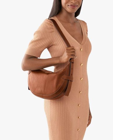  FOSSIL - Túi đeo vai nữ hình bán nguyệt Harwell 