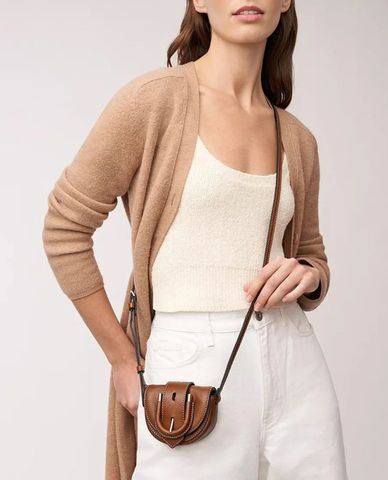  FOSSIL - Túi đeo chéo nữ phom mini phối nắp gập cá tính Harwell 