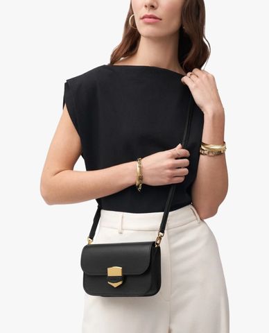  FOSSIL - Túi đeo chéo nữ phom chữ nhật nắp gập Lennox 