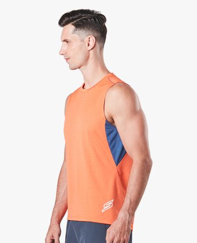  SKECHERS - Áo thun thể thao nam sát nách năng động 