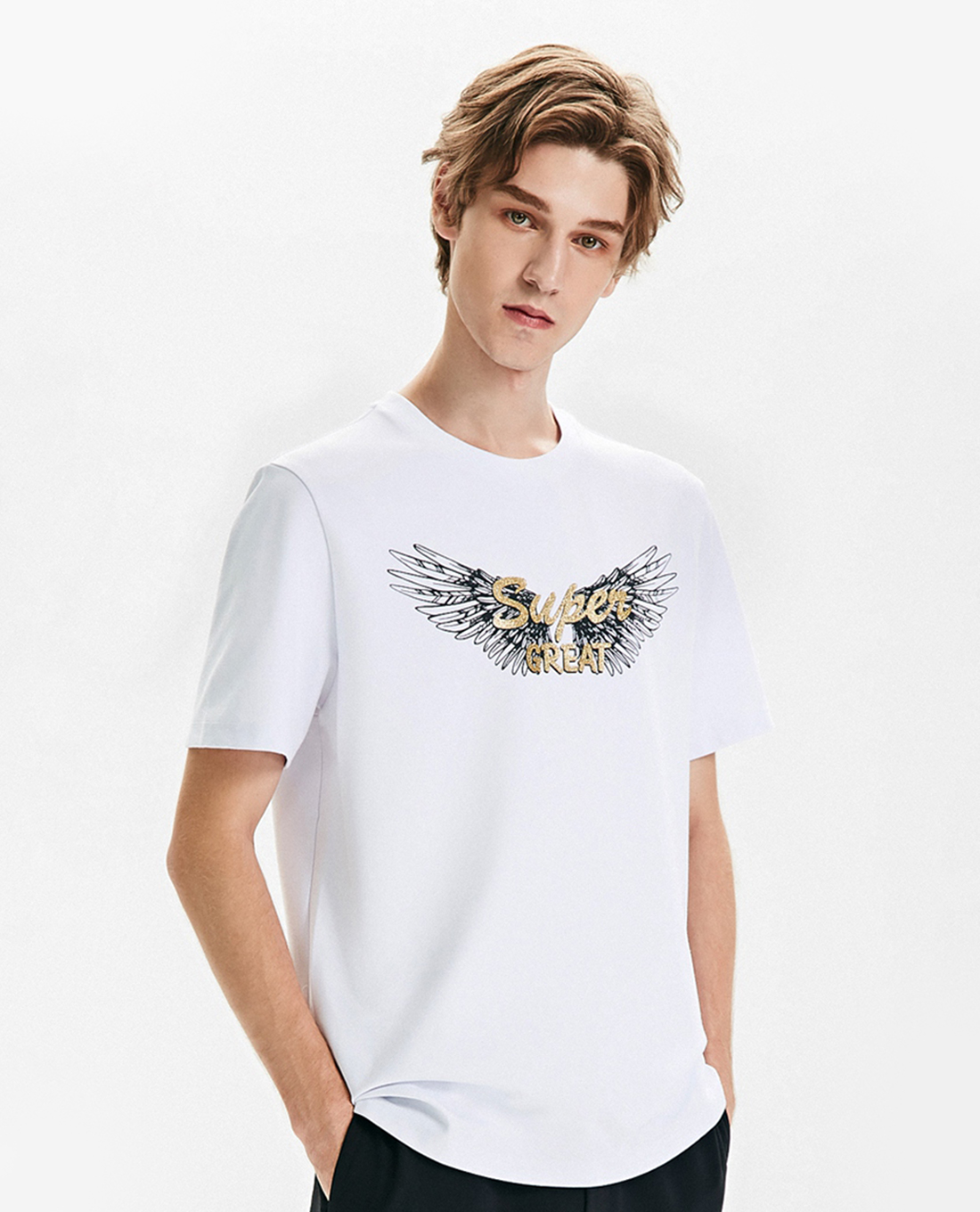 TRENDIANO - Áo thun nam cổ tròn tay ngắn Super Great