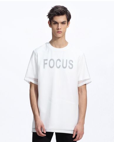  TRENDIANO - Áo thun nam cổ tròn tay ngắn in chữ "Focus" 