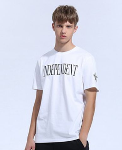  TRENDIANO - Áo thun nam cổ tròn tay ngắn in chữ mặt trước 