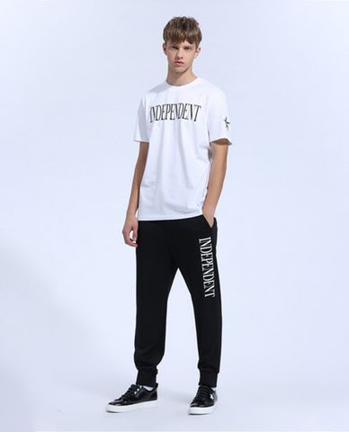  TRENDIANO - Áo thun nam cổ tròn tay ngắn in chữ mặt trước 