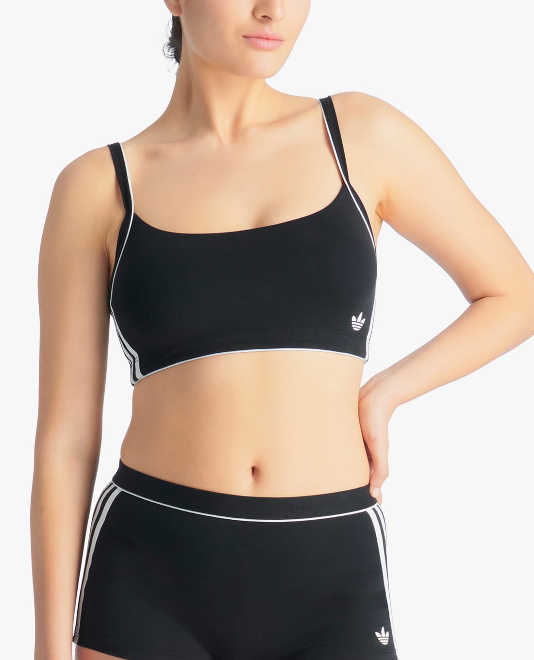ADIDAS - Áo bra nữ phối logo Adicolor Comfort Flex Cotton Scoop