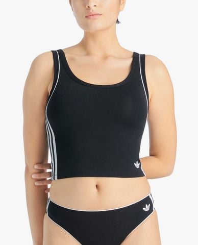  ADIDAS - Áo croptop nữ thể thao hai dây phom ôm 