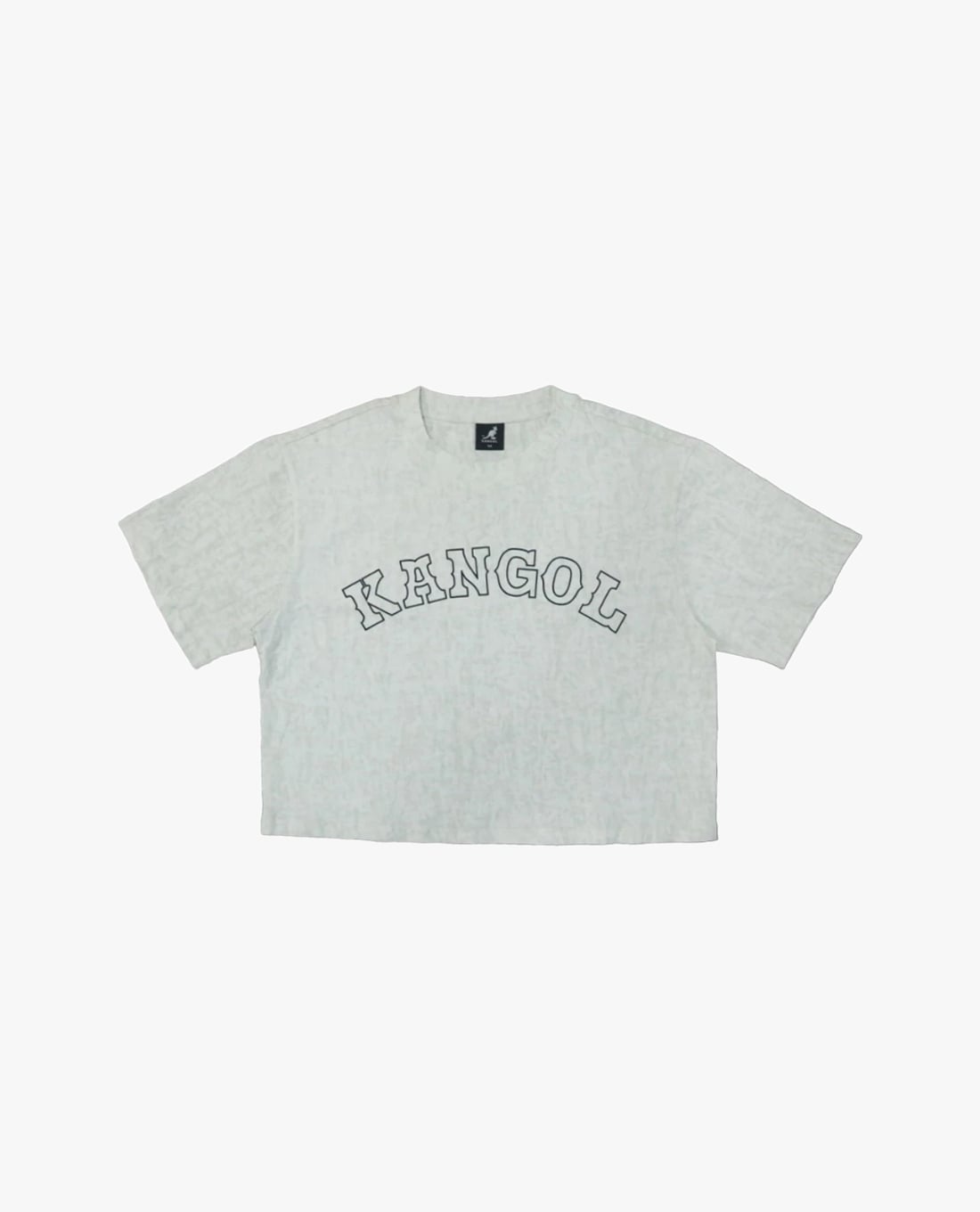 KANGOL - Áo croptop nữ tay ngắn cổ tròn thời trang