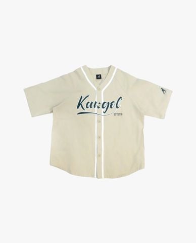  KANGOL - Áo khoác bóng chày nữ tay ngắn hiện đại 