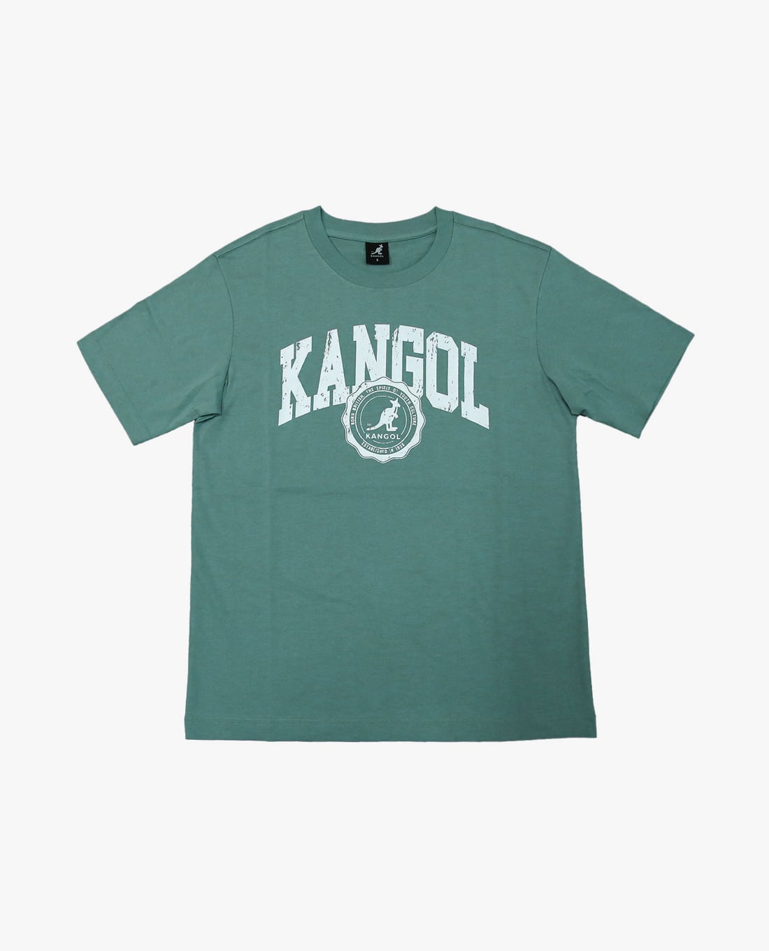 KANGOL - Áo thun unisex cổ tròn tay ngắn