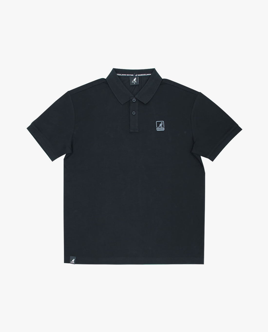 KANGOL - Áo polo unisex cổ bẻ tay ngắn phối logo