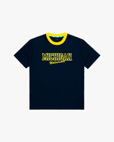  NCAA - Áo thun unisex cổ tròn tay ngắn Michigan Wolverines 