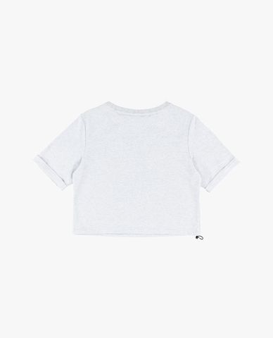  NCAA - Áo croptop nữ cổ tròn tay ngắn phối logo 