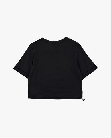  NCAA - Áo croptop nữ cổ tròn tay ngắn phối logo 