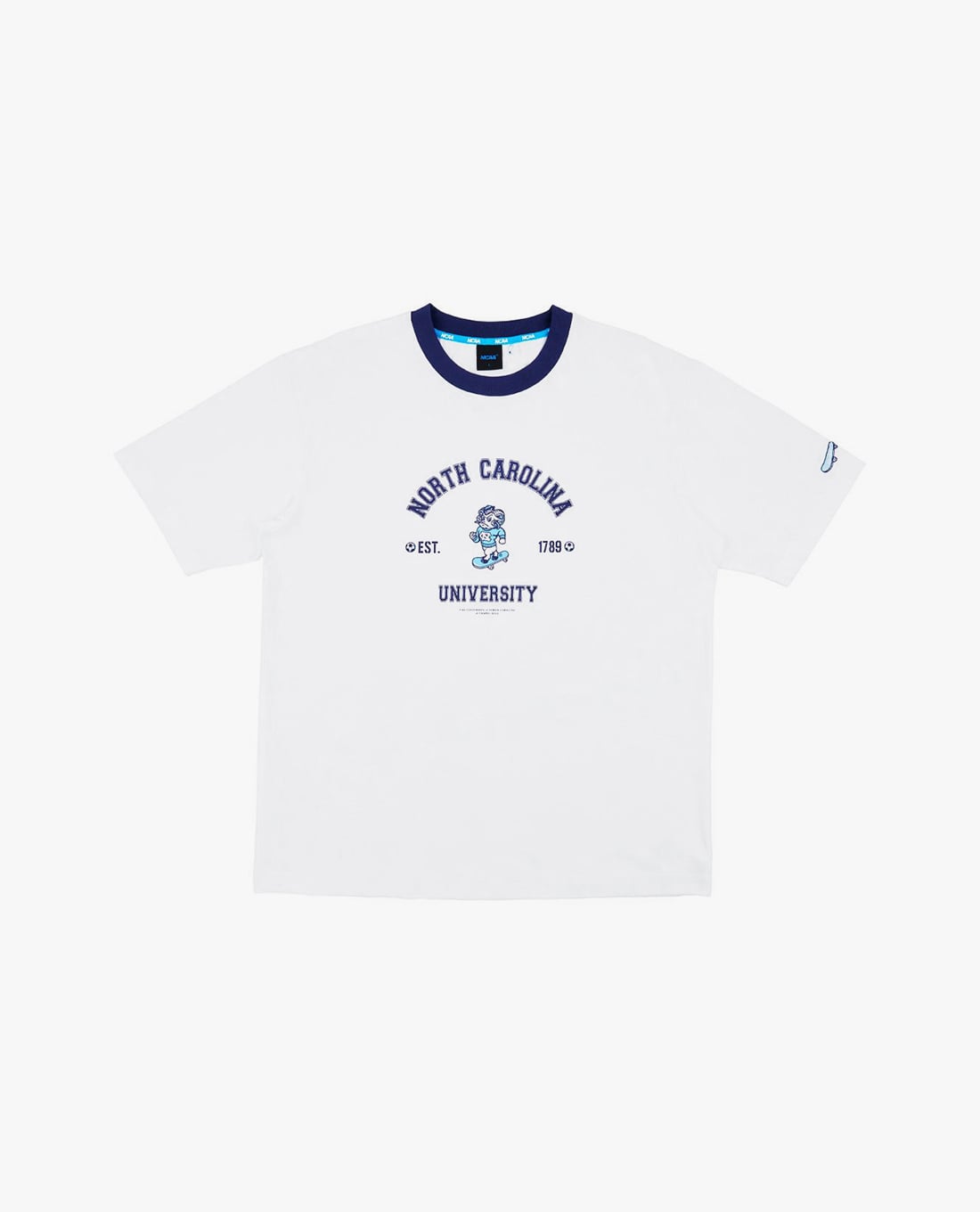 NCAA - Áo thun unisex cổ tròn tay ngắn trẻ trung