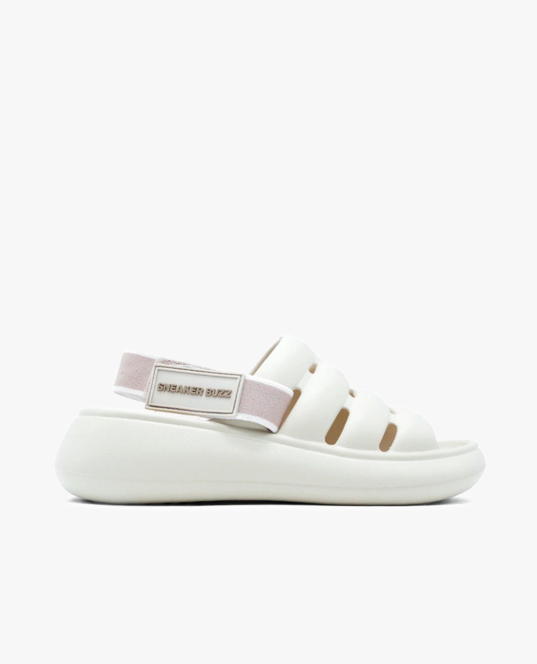 SNEAKERBUZZ - Giày sandals unisex mũi tròn Strap Punch Platform