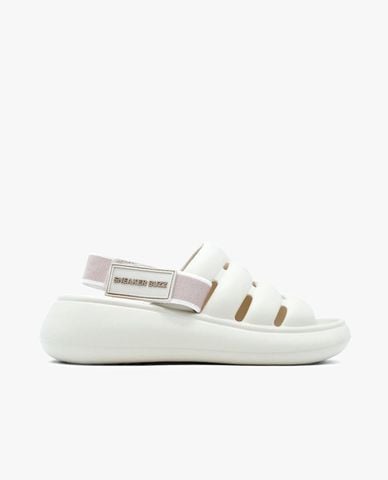  SNEAKERBUZZ - Giày sandals unisex mũi tròn Strap Punch Platform 