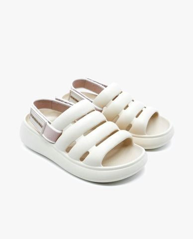  SNEAKERBUZZ - Giày sandals unisex mũi tròn Strap Punch Platform 