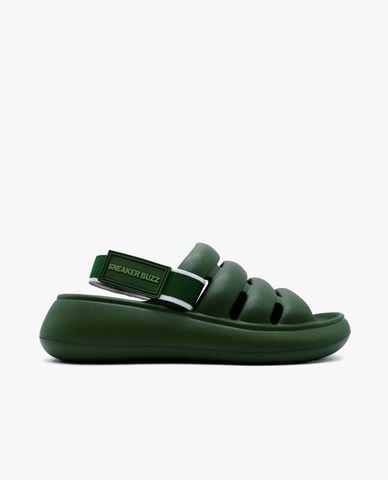  SNEAKERBUZZ - Giày sandals unisex mũi tròn Strap Punch Platform 