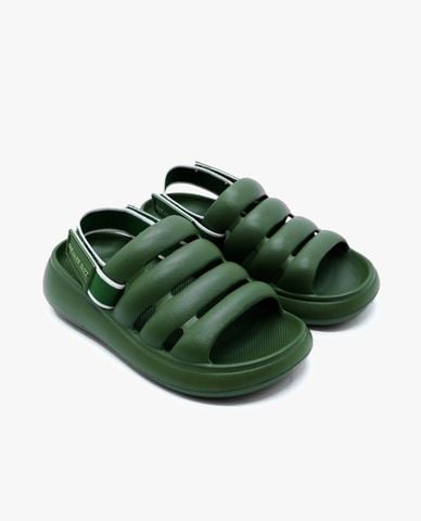  SNEAKERBUZZ - Giày sandals unisex mũi tròn Strap Punch Platform 