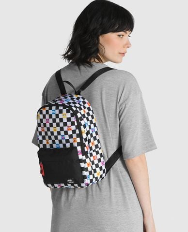  VANS - Balo nữ phom chữ nhật hoạ tiết caro Sesame Street Mini 