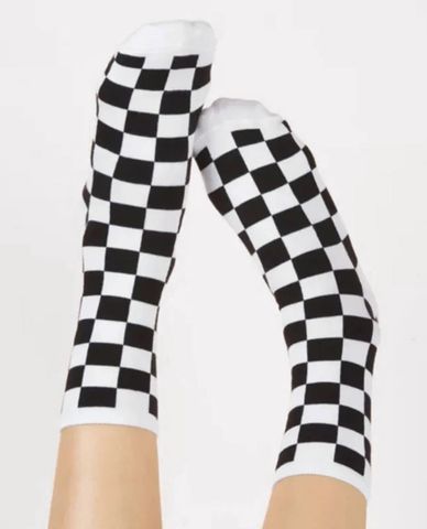  VANS - Vớ unisex cổ cao Ticker Crew Checker 