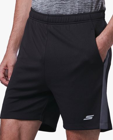  SKECHERS - Quần short tập luyện nam lưng thun thời trang 