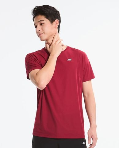  SKECHERS - Áo thun nam cổ tròn tay ngắn City Running Club 