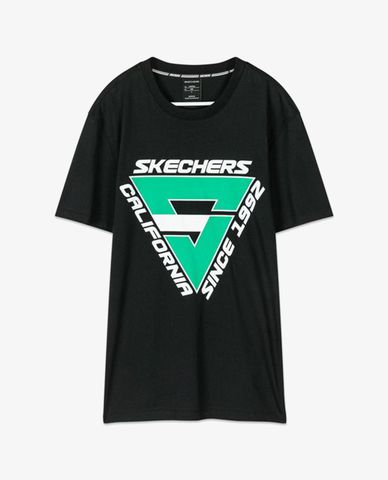  SKECHERS - Áo thun nam tay ngắn năng động phối logo 