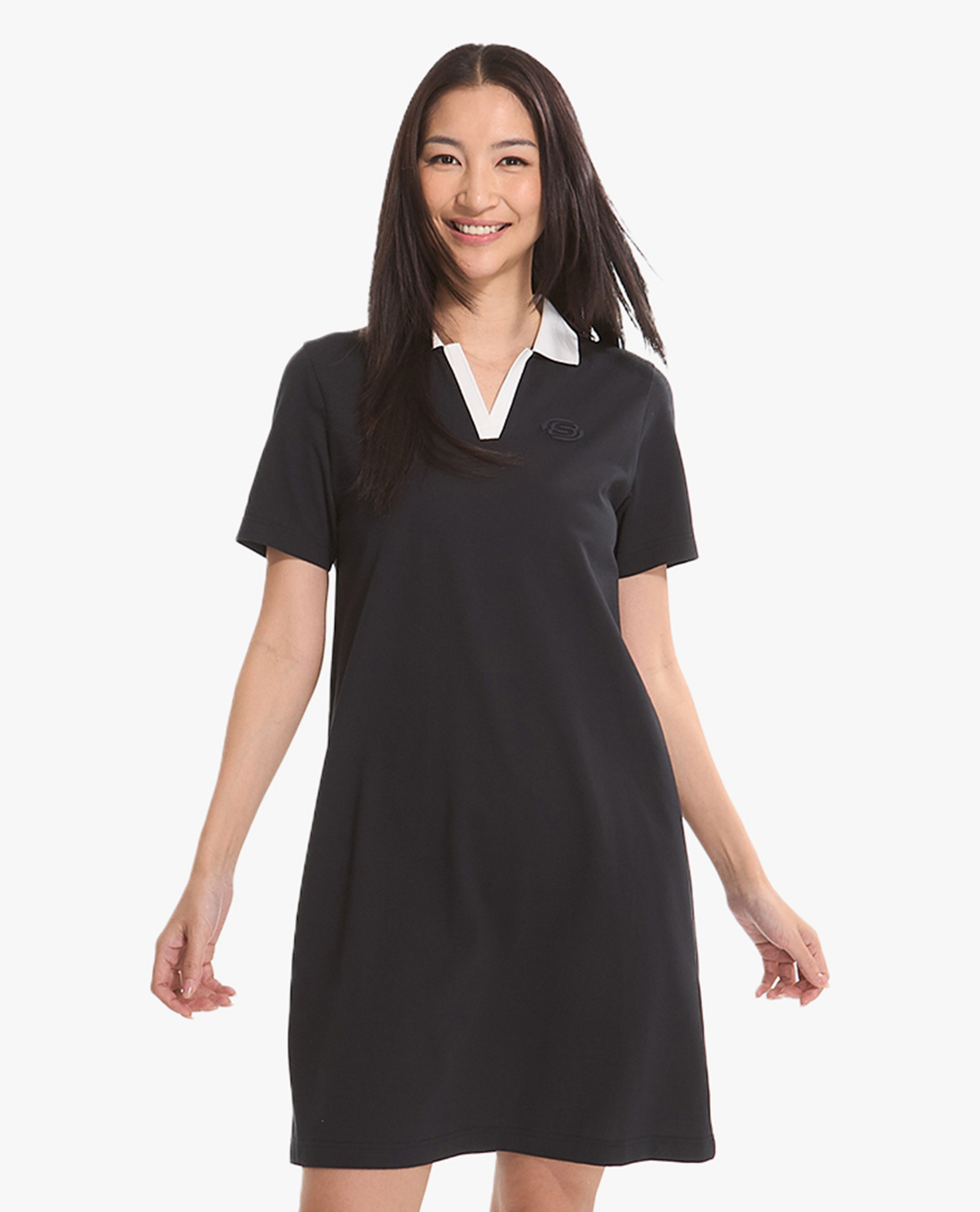 SKECHERS - Đầm polo mini cổ bẻ tay ngắn Trendy