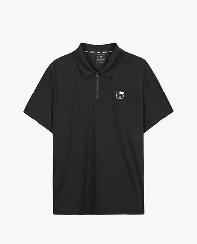  SKECHERS - Áo polo nam tay ngắn phối zip thời trang 