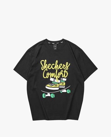  SKECHERS - Áo thun thể thao nam tay ngắn hiện đại 