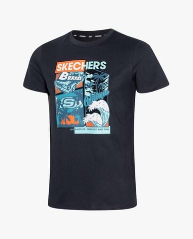  SKECHERS - Áo thun nam tay ngắn năng động 