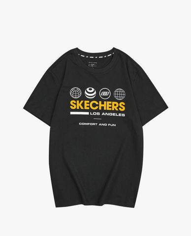  SKECHERS - Áo thun nam phom suông ngắn tay năng động 