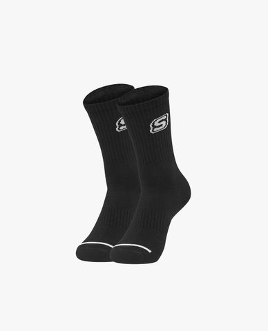  SKECHERS - Pack 3 đôi vớ nam cổ cao phối logo thời trang 