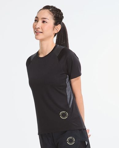  SKECHERS - Áo thun nữ cổ tròn tay ngắn thời trang 