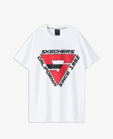  SKECHERS - Áo thun nam tay ngắn năng động phối logo 