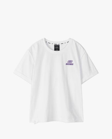  SKECHERS - Áo thun nữ tay ngắn bo gấu thời trang 