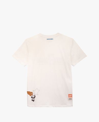  SKECHERS - Áo thun tay ngắn phom suông Unisex We Bare Bears 