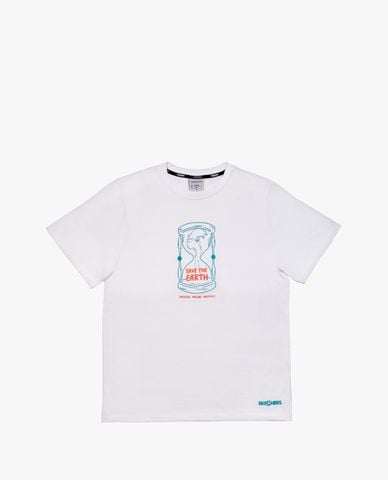  SKECHERS - Áo thun nữ phom suông tay ngắn năng động 