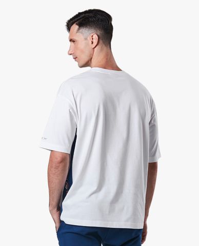  SKECHERS - Áo thun unisex cổ tròn tay ngắn hiện đại 