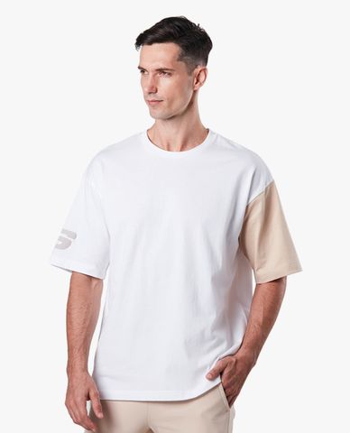  SKECHERS - Áo thun phom rộng tay lỡ thời trang 